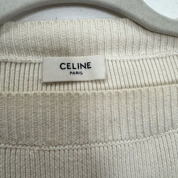 RARE! CELINE CROPPED SWEATER in Blue stripes - Picture 8 of 10